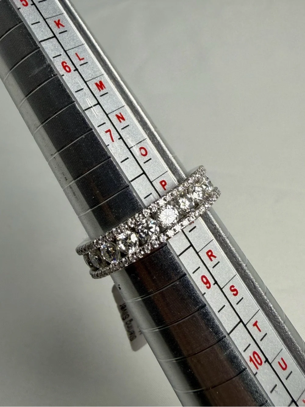 Moissanite Eternity Band Ring 2.58ctw Sterling Silver Wide Stackable NWT Size 8